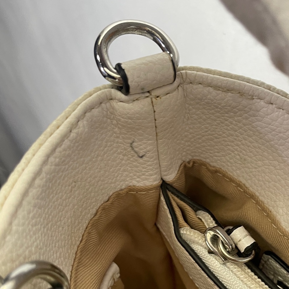 Dana Buchman White Laser-Cut Tote Bag - Picture 12 of 16